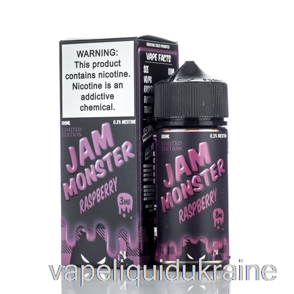 Vape Liquid Ukraine Raspberry - Jam Monster - 100mL 3mg